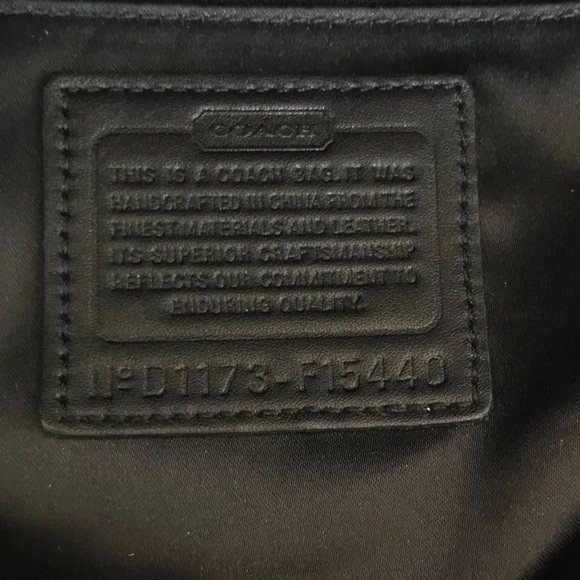 Coach Signature Ashley Black Satchel - Picture 9 of 14